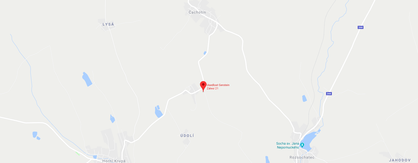 Mapa usedlosti Gerstein penzion